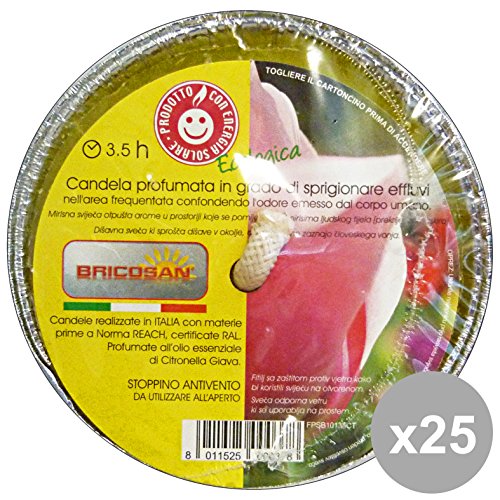 Preisvergleich Produktbild Set 25 Candele Citronella In Alluminio ECO.11 Cm. CANDE0132 Gartenmöbel