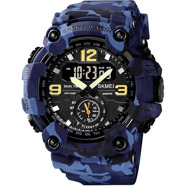 Orologio Uomo Digitale RORIOS Sportivo Impermeabile, 49mm, Con Sveglia E Cronometro - Cinturino In Silicone Nero - 2