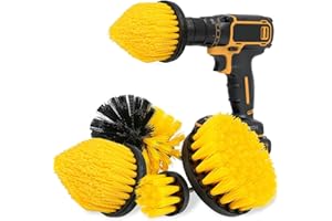 Aongray 4Stück Bürstenaufsatz Akkuschrauber Bohrmaschine Reinigung Kit zum Reinigen von Bad, Badwanne, Bodenbelag, Marmor, Keramik，Drill Brush Set…