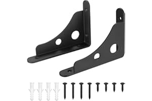 SZYILIDA 2 Pz Staffe per Mensole Pesanti, Staffe Mensole da Muro, Staffe a L da Parete, Supporti per Mensole Triangolare, Reggimensola Staffa Angolare, Supporto per Scaffale - 150x25x106mm, Nero