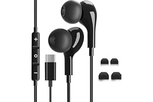 EVOMART Auricolare USB C, auricolari cablati tipo C con microfono compatibile con iPhone 16 15 Pro Max Plus,iPad Pro Air,Huawei P70/60/50,Samsung Galaxy S25/S24/S22/S21/Ultra,Google Pixel 9/8,Xiaomi,Android