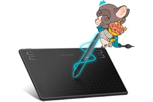 HUION HS64 Tablette Graphique Numériques, Support Android, OSU, Tablette de Dessin de 6,3x4 Pouces avec 4 clés Express, Stylet sans Batterie 8192, Idéal pour Débutant et Joue OSU
