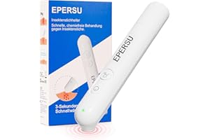 Mückenstich Hitzestift, EPERSU Insektenstichheiler elektronischer Stichheiler Stift gegen Mückenstiche, Mückenstichheiler Stick Hitzebehandlung, Juckreiz & Schwellungen lindern, Weiß