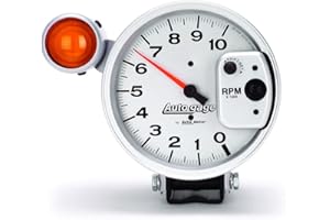 AUTO METER Autogage by AutoMeter 5 in. Pedestal Mount Tachometer, 0-10,000 RPM with Large External Shift Light 233911