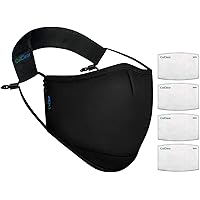 OxiClear N99 Anti Pollution Face Mask with 4 Activated Carbon Filters & Detachable Headband D.R.D.O Certified (NO-VALVE…
