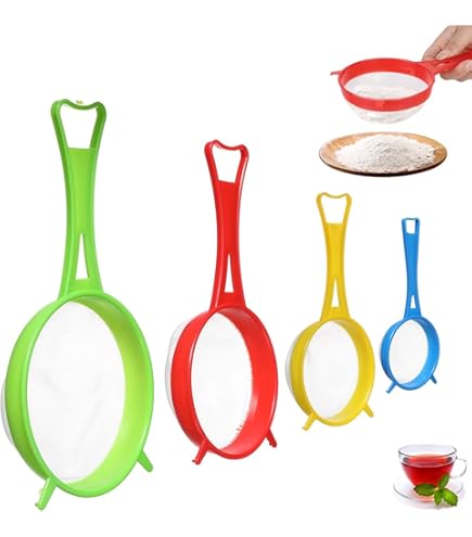 Set 4 Colini In Plastica Per Cucina - Setaccio Multiuso Con Rete In Nylon Per Tè E Alimenti - Foto 8