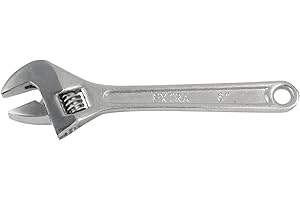 Brüder Mannesmann Llave inglesa, 6 pulgadas, cromo pulido, 1 pieza, M 120-06