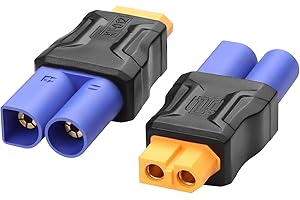 SinLoon 2 Pack EC5 auf XT60 Stecker Adapter Wireless für RC FPV Drone Auto Lipo Batterie Ladegerät ES (EC5 Male to XT60 Female)