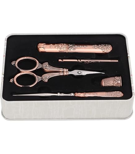 SUNNYCLUE 1Pc Petite Broderie Couture Ciseaux Détail Ciseaux Vintage Pointe Pointue Ciseaux Ciseaux en Acier Inoxydable pour Coupe Tissu Artisanat Tricot Filetage Couture Oeuvre Artisanat DIY Outil