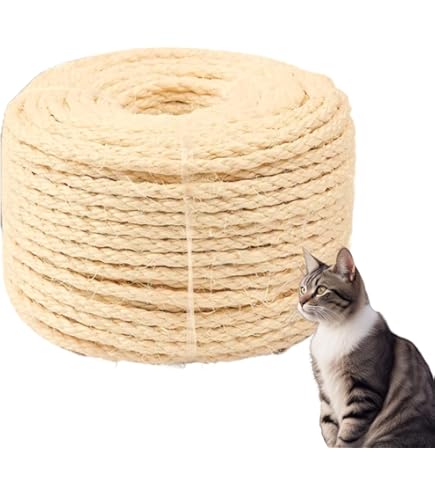 La cordeline Natural sisal rope ± 50 m 8 mm, for gardening, crafts