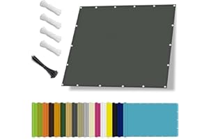 SICHTSCHUTZ Sonnensegel wasserdicht Rechteckig mit ösen,Wind- und 95% UV-Schutz,100% Reißfest Polyester(Nach Mass) Markisenstoff,Segeltuch Sonnensegel Aufrollbar für Balkon Terrasse Garten,1x2M Dunkelgrau