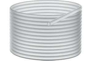 Stonylab Tubo in Silicone Puro per Uso Alimentare ad Alta Temperatura - Gomma Naturale 12 mm OD 8 mm ID Altamente Elastico e Resistente, 6 Metri