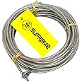 Supreme Volleyball Net Wire 5MM Thickness PVC Coated Iron Wire Heavy Duty. Volleyball Net (White)