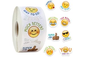 GKONGU Cute Cartoon Emoticon Pack Smiley Sticker, Para Decoración De Bricolaje, Notas de Calendario, Fiesta de Cumpleaños de Niños, 2,5 cm / 1 Pulgada