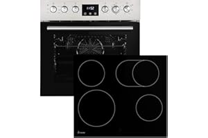 KKT KOLBE Herdset: 60cm Einbaubackofen EH6309ED + 59,5cm Glaskeramik Kochfeld EM5901RL Grill Umluft Teleskopauszüge Automatik-Timer 2-fach Wärmeschutzverglasung SET6309ED
