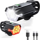 Ht-27 Şarjlı Bisiklet Işığı &Ouml;n Arka Flaşlı Usb 4 Mod Stop Lambası Aydınlatma Işık Seti IP65 Su Ge&ccedil;irmez Lamba Motosiklet Yan 