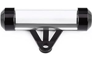 TKSE Motorcycle Tax Tube,Universal Waterproof Motorbike Tax Disc Holder,Acrylic Cylindrical Holder Frame,Aluminium Alloy Cylindrical Holder Frame Tax Disc Tube(Black:11 x 2.6cm)