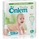 &Ouml;nlem Botanika 4 Numara Maxi Bebek Bezi Fırsat Paketi 100 Adet