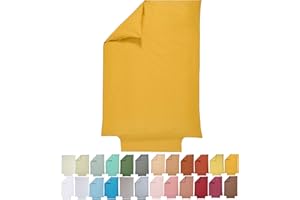 P'tit Basile - Funda nórdica para edredón - 100x140 cm - Amarillo Mostaza - 100% algodón orgánico 57 Hilos/cm2 - Saco nórdico para Cuna Cama de bebé o niños pequeños