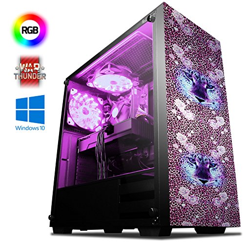 VIBOX Kaleidos GLR770-134 Gaming PC Ordenador de sobremesa con Cup  n de juego  Windows 10 OS  4 0GHz AMD Ryzen Threadripper 8-Core CPU  Nvidia GeForce GTX 1070 Tarjeta Grafica  32GB DDR4 RAM  1TB HDD 