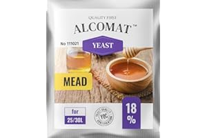Alcomat Mead Yeast drożdże do wina miodowego, drożdże alkoholowe, 30 l, regularne tempo fermentacji do 18%, 1 sztuka