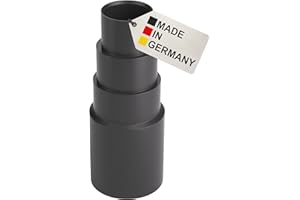 BAUHELD 5x Staubsauger-Schlauch Aufsatz [Made in Germany] - Adapter für Staubsauger-Düse aus stabilem PVC-Gummi - Reduzierstück für Kärcher Parkside Bosch Makita Festool Eibenstock - Schwarz