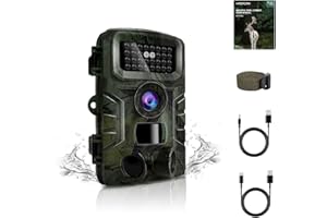 HAZACAM Wildkamera, 48MP Wildkameras LCD-Bildschirm mit Video Wildtierkamera mit Bewegungsmelder Nachtsicht Draussen Nachtsichtkamera aufzeichnung Tiere tierbeobachtungskamera Nachtsichtgeräte