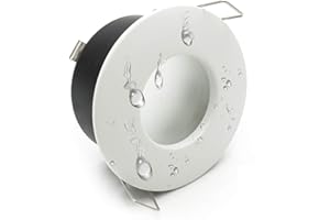 PLANETITALY Porta faretto incasso box doccia bagno turco sauna barca yatch stagno IP65 compatibile con tutte le lampade GU10 GU5.3 230V 12V foro incasso consigliato 70mm