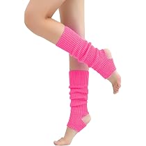 2 Paia Di Scaldamuscoli Neri Da Donna – Calze A Maglia Elasticizzati – Perfetti Per Feste Anni '80, Yoga, Danza E Uso Quotidiano