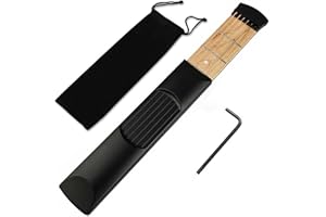 Musiin Manche de guitare de poche pour entraînement de guitare, outil de pratique portable à 6 frettes pour débutants (noir)