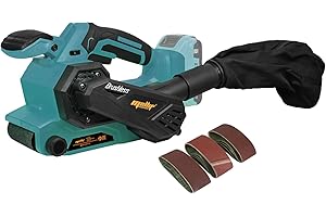 WITLIGHT Mellif Ponceuse à bande sans fil pour Makita 18 V, ponceuse à bande sans fil, avec 10 bandes abrasives 457 x 76 mm pour le ponçage, aspiration de la poussière intégrée (batterie non incluse)