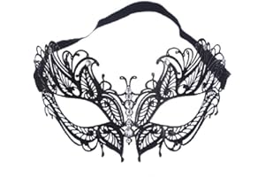 AMFSQJ Masquerade Mask, Metal Masks Sexy Venetian Carnival Masks Fancy Dress, Venetian Mardi Gras Prom Mask for Women