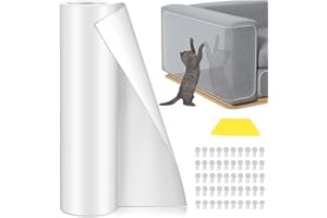 ASOWAY Taśma chroniąca przed zadrapaniami dla kotów, 40 cm x 3 m, folia chroniąca przed zarysowaniami, na sofę, kota, folia samoprzylepna, folia ochronna na zarysowania, podkładki do ochrony mebli, sof,