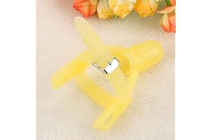 BORDSTRACT Adjustable Thumb Sucking Finger Protector, Baby Silicone Finger Protector Thumb Sucking Stop to Prevent Thumbsucking for Infant Kids Finger Guard (Yellow)