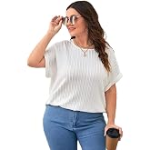 Zilcon Womens Dressy Casual Business Work Tops Half Sleeve Boat Neck Jacquared Top for Women Formal, Casual, Office, Date, Ou