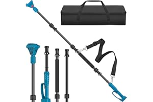 VEXNOOK 2 m Telescopic Rod for Cordless Loppers Compatible with Makita 18 V - 180° Rotation Extension Rod Aluminium Alloy with Handbag, Telescopic Chainsaw Extension Rod for Garden Branches (Without Battery)