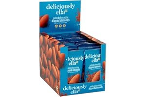 Deliciously Ella - Salted Chocolate Dipped Almonds, Vegan Friendly, 30g x 24 Packs