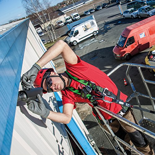 Miller H-Design Dachdeckerset mit 2-Punkt-Auffanggurt, doppeltem Verbindungsmittel(1,5m) im Rucksack; geprüft nach EN 361 - 6