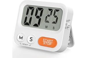 TEMPLE LODGE Magnetic Kitchen Timer Clock – Digital Audio and Visual Timer – with Battery – Loud Beep Sound with Volume Control – Multipurpose Digital Timer