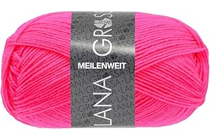 ‎LANA GROSSA LANA GROSSA Meilenweit 50g | Sockenklassiker, waschmaschinenfest | Handstrickgarn aus 80% Schurwolle & 20% Polyamid | 50g Wolle zum Stricken & Häkeln | 210m Garn FB1398