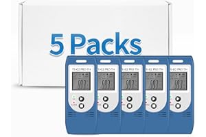 THERM LA MODE ThermElc TE-02 Pro TH 5PCS Temperature Humidity Logger with Auto CSV & PDF Reports, Compare Multi-Devices Data, Monitor Cold & Frozen Storage with Calibration Certificate-Temperature Recorder