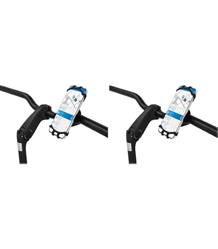 Fischer Fahrrad Handyhalterung, 360 Grad drehbar, mit rutschfesten Silikonbändern, für Smartphones mit max. Breite von 10 cm (Packung mit 2) Elektronik & Foto