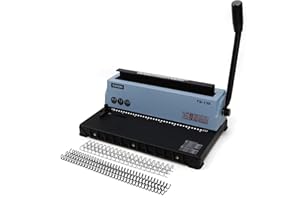 Maszyna do łączenia RAYSON, perforowana do 12 arkuszy, łączy do 120 arkuszy, podziałka 3:1, podwójna pętla z 34 otworami, wytrzymała metalowa konstrukcja, TD-130