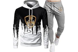 Tomwell Survêtement Homme Ensemble Sweat à Capuche à Manches Longues et Pantalon Jogging de Cordon de Serrage Ensemble de vêtements de Sport