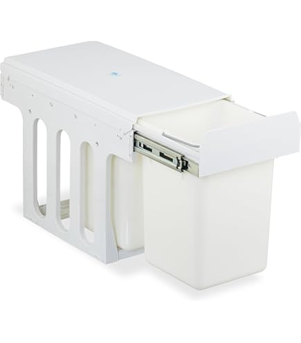 Pattumiera Sottolavello 16 Litri - Scorrevole, 1 Cesto, Plastica, Colori Grigio O Blu