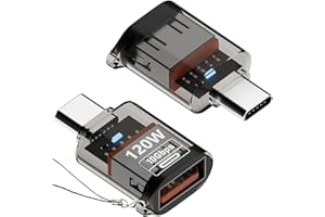 MEPSIES Przejściówka USB C na USB (2 Sztuki), Adapter USB na Typ C, USB 3.2 Gen2 10Gbps Wysoka Prędkość Konwerter Kablowy OTG, Kompatybilny z MacBook Pro/Air, iPhone 16/15, Samsung Galaxy, Czarny