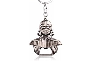 WOO LANDO Darth Vader Flaschenöffner als Schlüsselanhänger, schwarz glänzend, solide Verarbeitung 55mmx60mm, für die Hausbar & unterwegs - lustiges Geschenk für Star Wars Fans