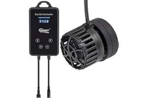 hygger Mini pompa falista do akwarium, magnetyczna głowica zasilania DC z kontrolerem LED do zbiornika na wodę słoną, 1600 GPH pompa cyrkulacyjna wody akwariowej od 5 do 30 galonów