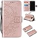 Produktbild Wendapai Samsung Galaxy S6 G9200 Brieftasche Hülle, Samsung Galaxy S6 G9200 Leder Hülle, Prämie PU Leder Schützt Folio Stand Bumper zurück Hülle zum Samsung Galaxy S6 G9200-Rose Gold
