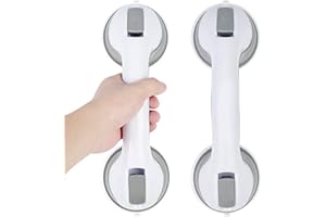 Fousenuk Maniglia Doccia Anziani, Maniglie Ventosa, Bagno Disabili, (2 Packs - 29cm) Maniglione Ventosa, Portatili Maniglioni Bagno Bambini per Sicurezza per Anziani, Infortuni, Bambin, Sgancio Rapido